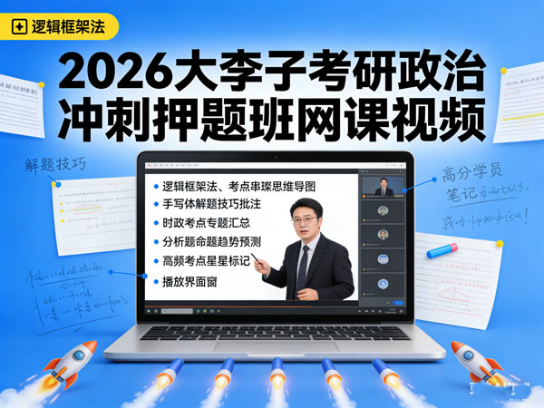 2026大李子考研政治冲刺押题班网课视频第1张-惠学吧 2026 考研政治 大李子 冲刺押题班 网课视频